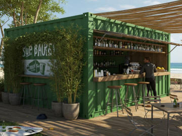 chiosco bar container spiaggia
