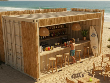 chiosco bar container spiaggia